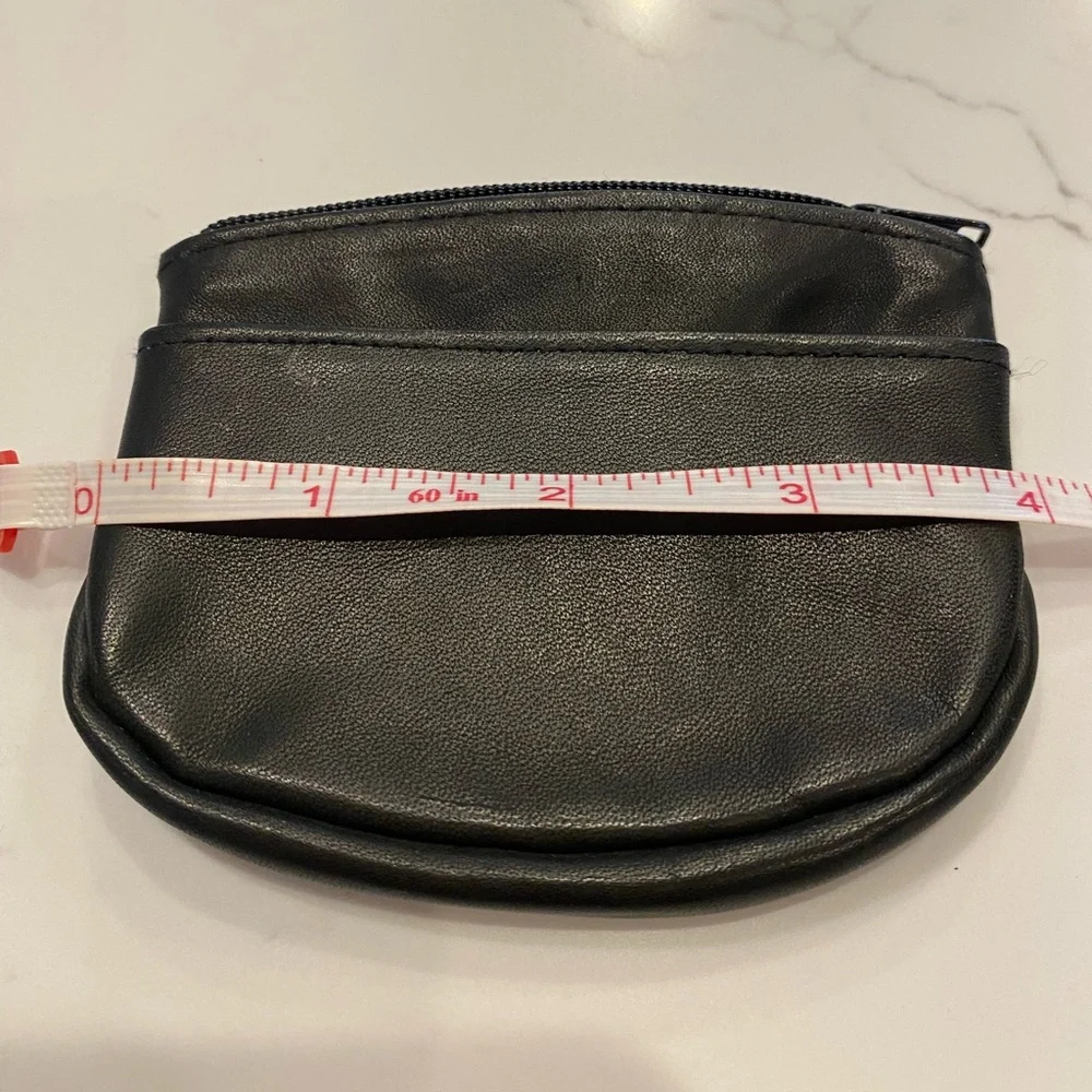 Buxton Black Leather Card Coin Case - Picture 5 of 6